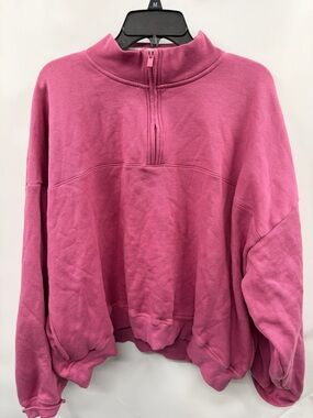 PINK Victoria's Secret Fuchsia Half-Zip Pullover women’s size xxl